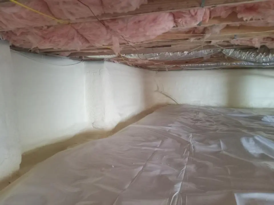 Crawl space encapsulation with closed-cell spray foam for Roof Waterproofing in Selma